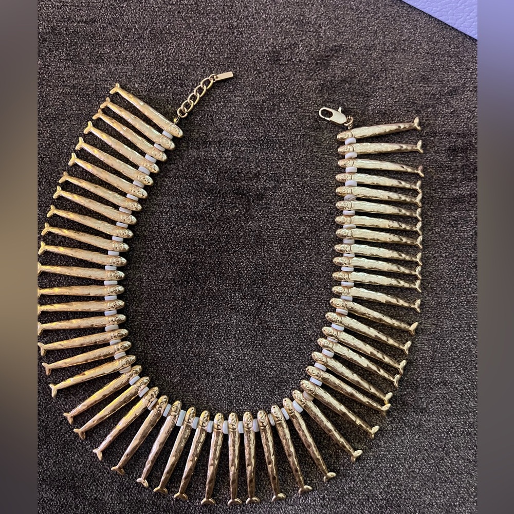 Zara Elegant Gold and Brown Necklace